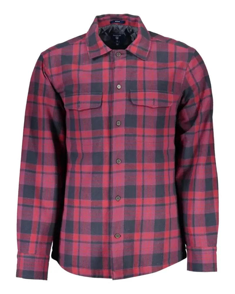 Gant Kariertes Flanellhemd - Violett Violett