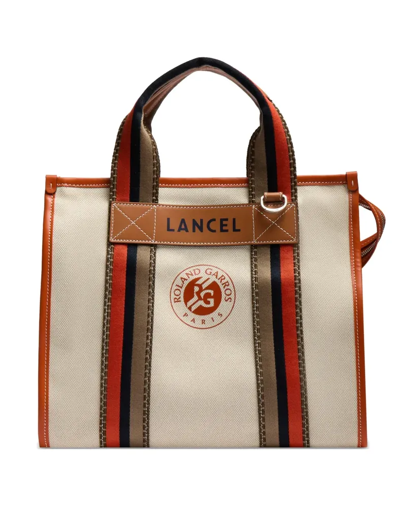 Lancel x OLAND GARROS M ZIP TOTE BAG - Nude Nude