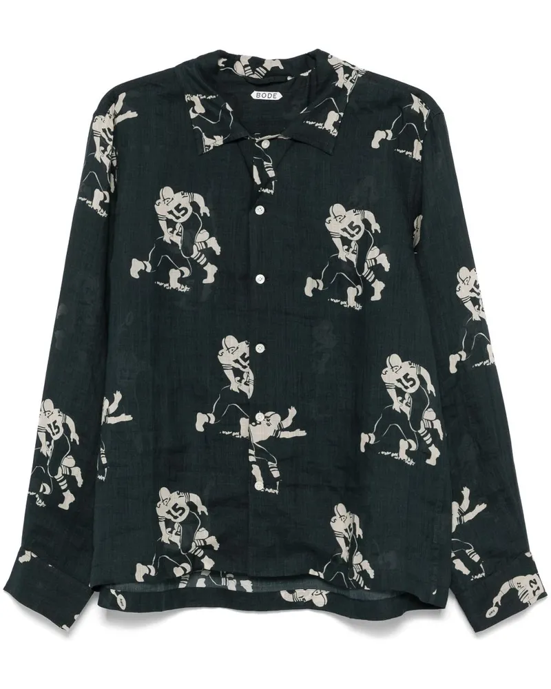 BODE Football Hemd - Schwarz Schwarz