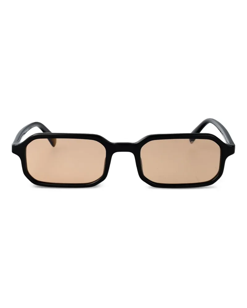 Emporio Armani Sonnenbrille mit eckigem Gestell - Schwarz Schwarz