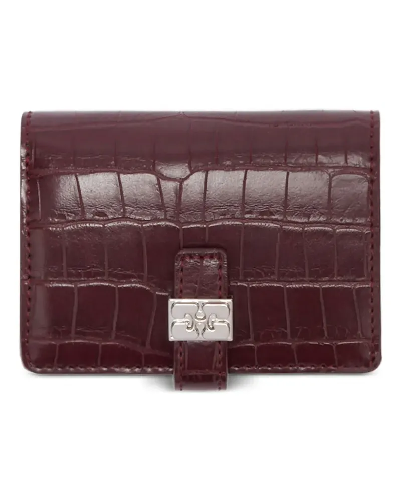 Ganni Portemonnaie mit Kroko-Optik - Rot Rot