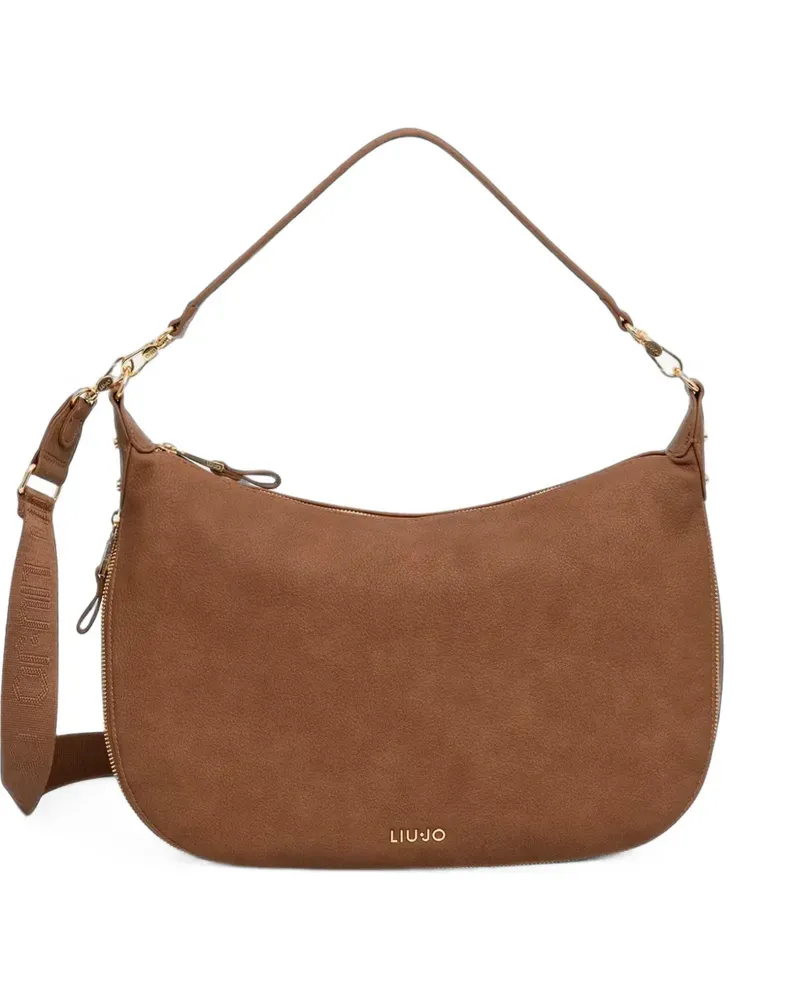 Liu Jo croc-effect-trim tote bag - Braun Braun