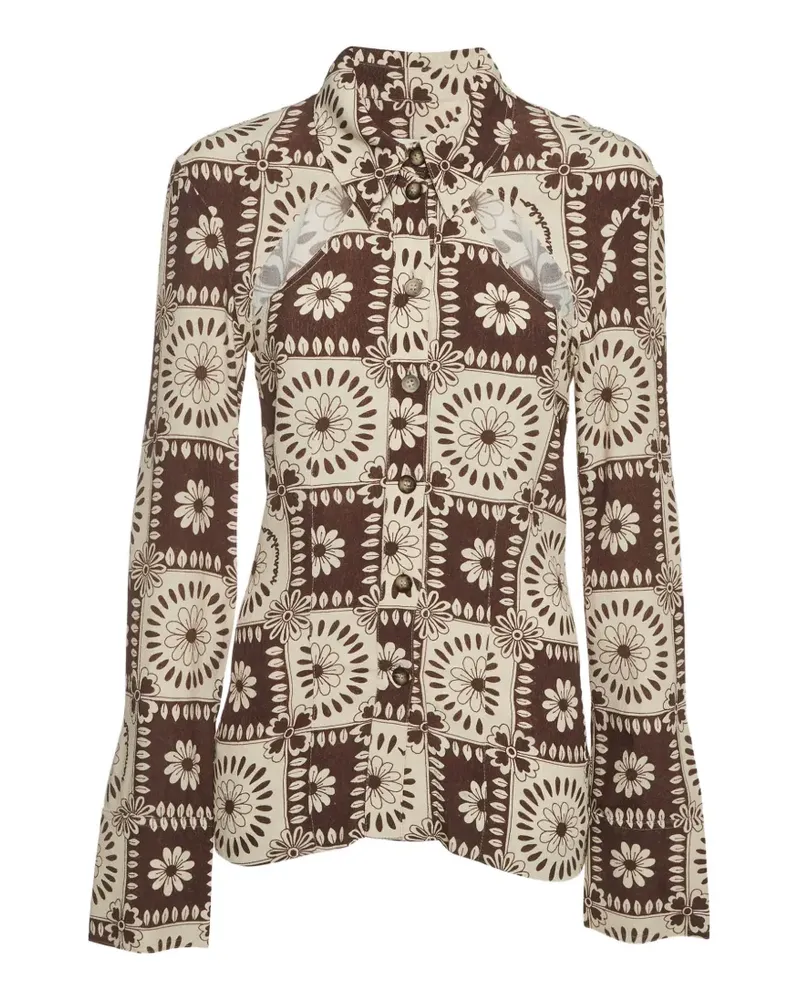 Nanushka Huyen Hemd mit Cut-Out - Braun Braun