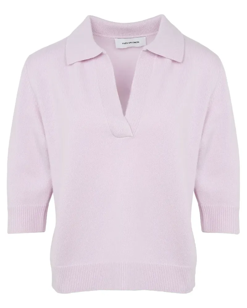 Yves Salomon Gestricktes Poloshirt - Violett Violett