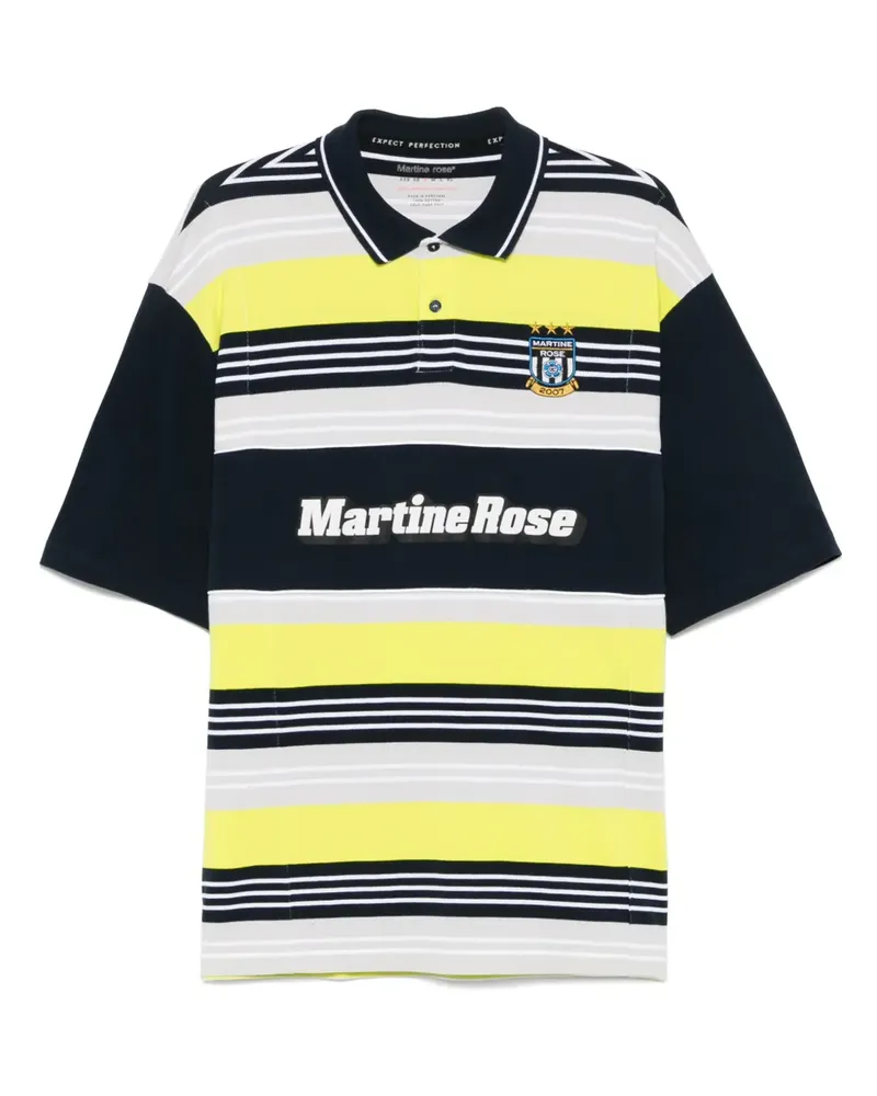 Martine Rose Poloshirt mit Kontrasteinsätzen - Blau Blau