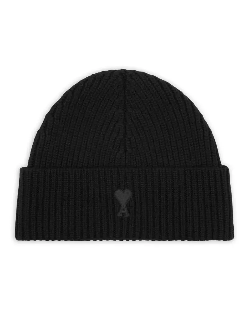 AMI Paris Ami De Coeur Beanie - Schwarz Schwarz