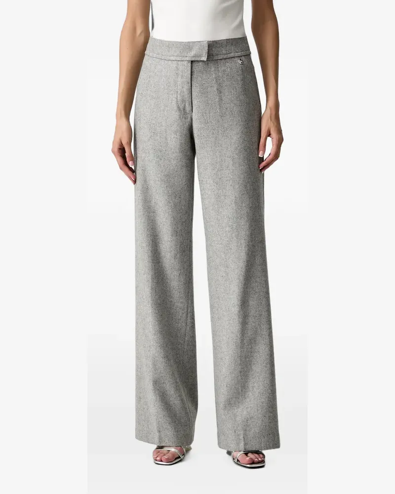Silvian Heach logo-plaque wide-leg trousers - Grau Grau