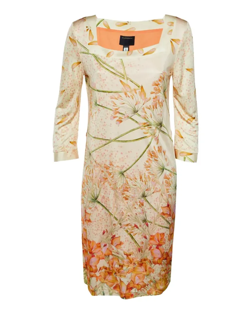Roberto Cavalli floral-print sheath dress - Orange Orange