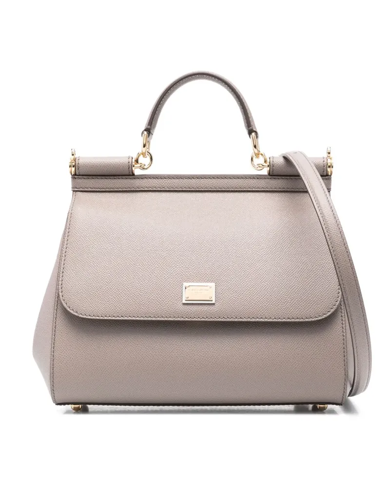 Dolce & Gabbana Handtasche aus Leder - Braun Braun