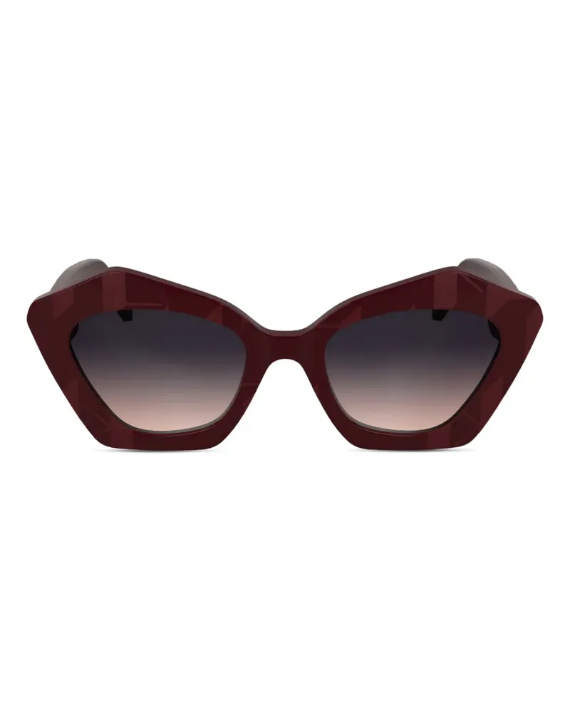 Karl Lagerfeld Sonnenbrille mit Logo-Print - Rot Rot