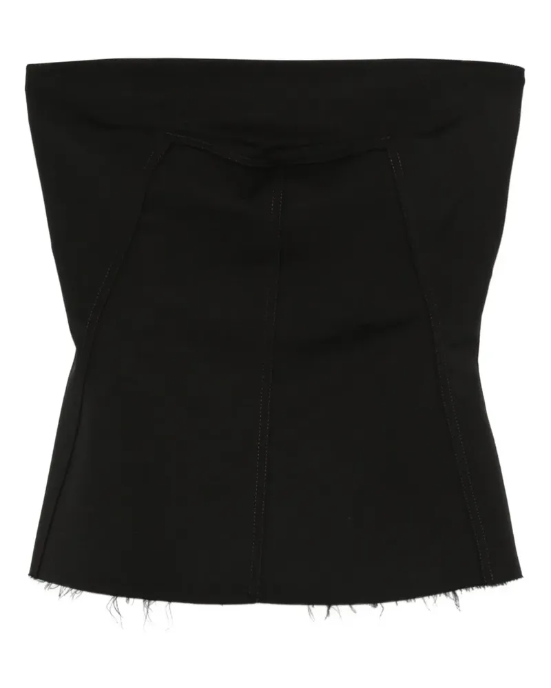 Rick Owens Trägerloses Top - Schwarz Schwarz