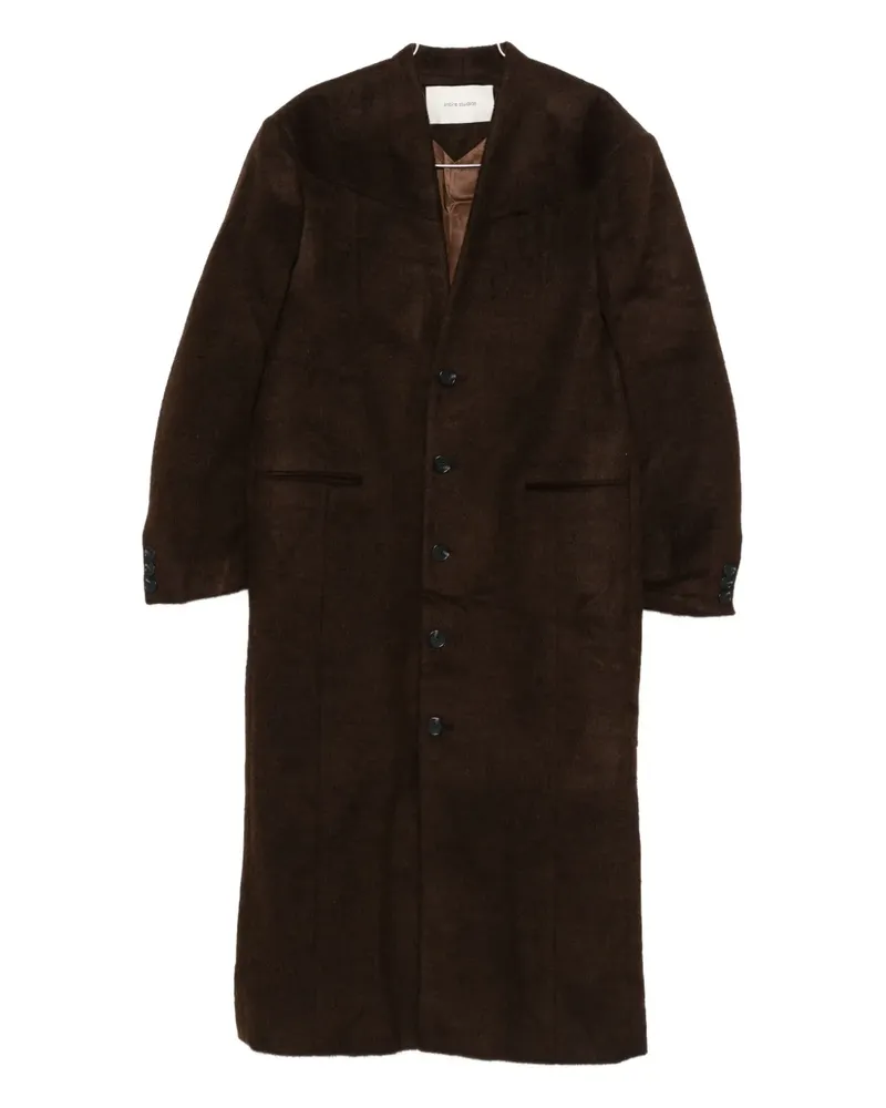 Entire Studios Mute button-front overcoat - Braun Braun