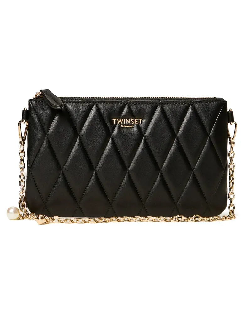 Twin-Set Gesteppte Clutch - Schwarz Schwarz