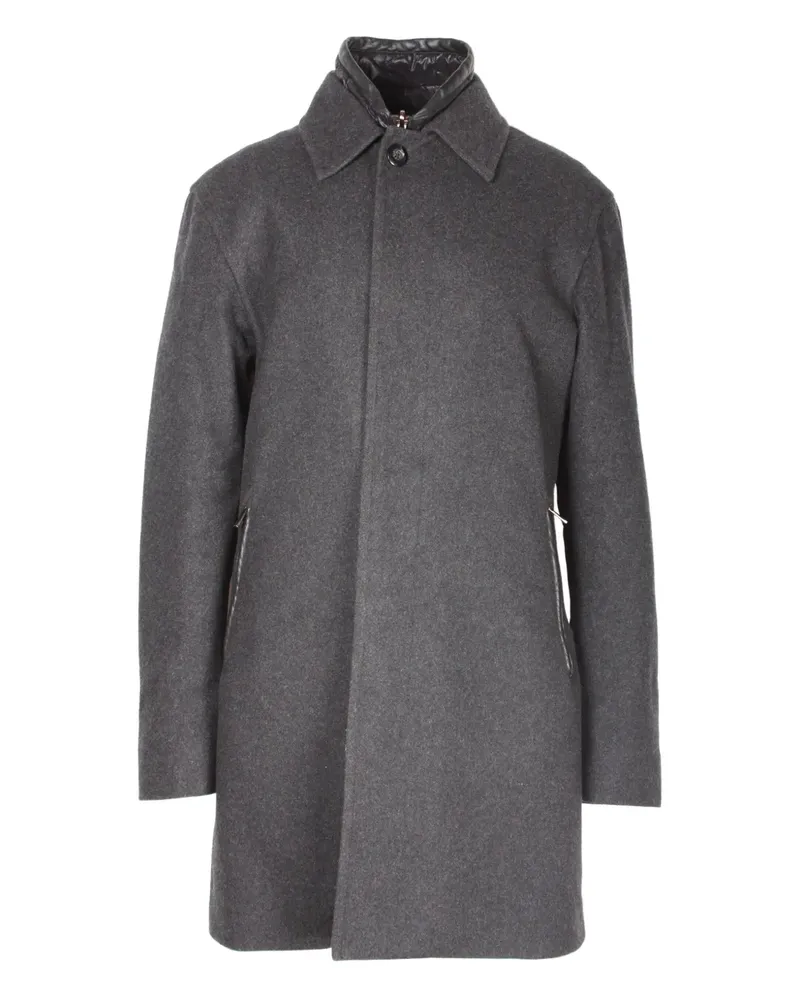 Ermenegildo Zegna concealed-zip Thermore coat - Schwarz Schwarz