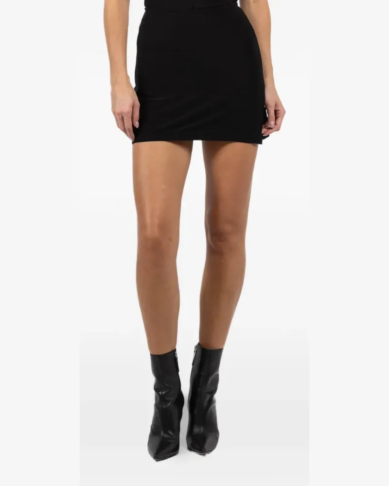 Norma Kamali side-slit mini skirt - Schwarz Schwarz