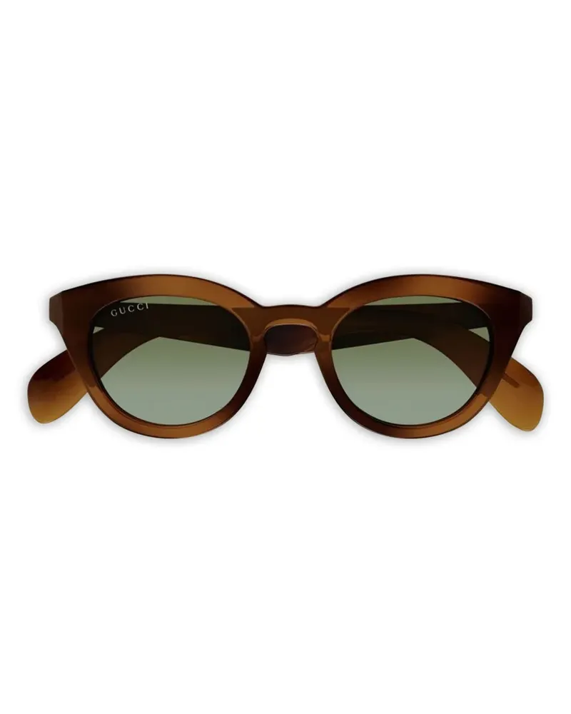 Gucci Sonnenbrille mit rundem Gestell - Braun Braun