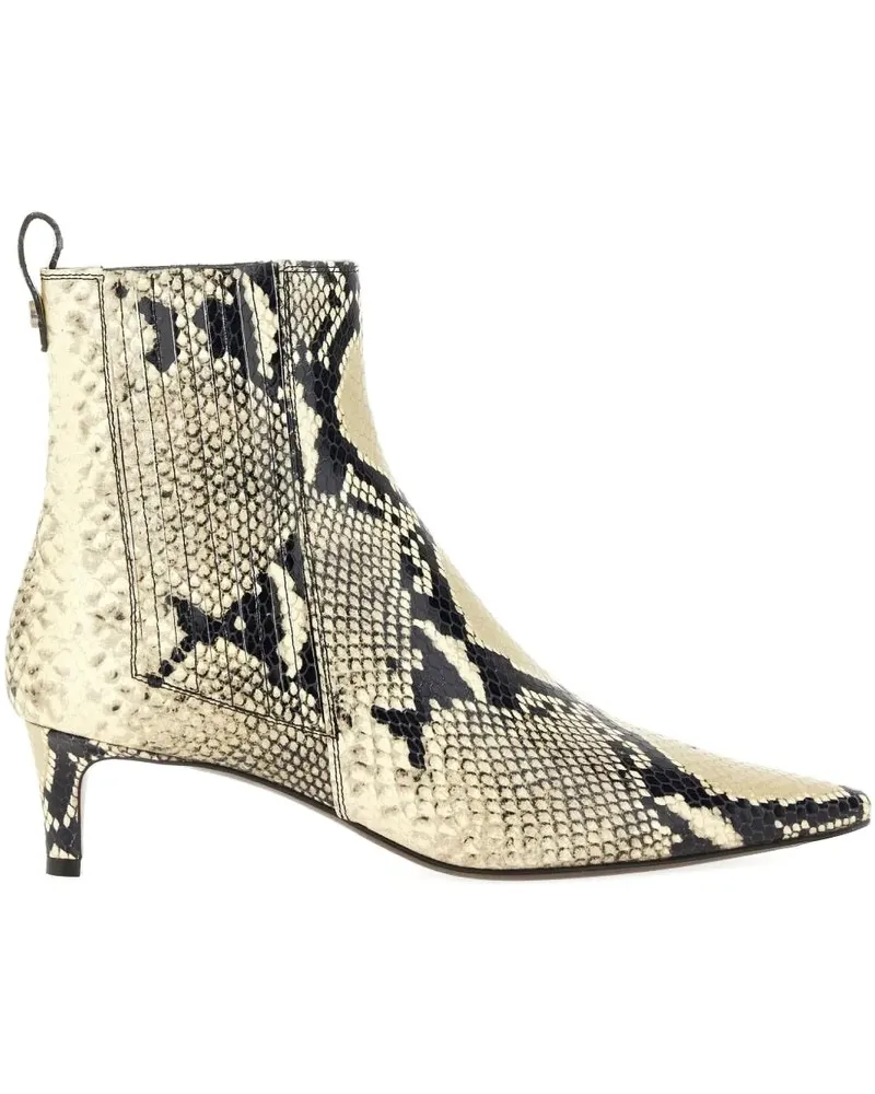 FESTA Milano printed-leather ankle boots - Nude Nude