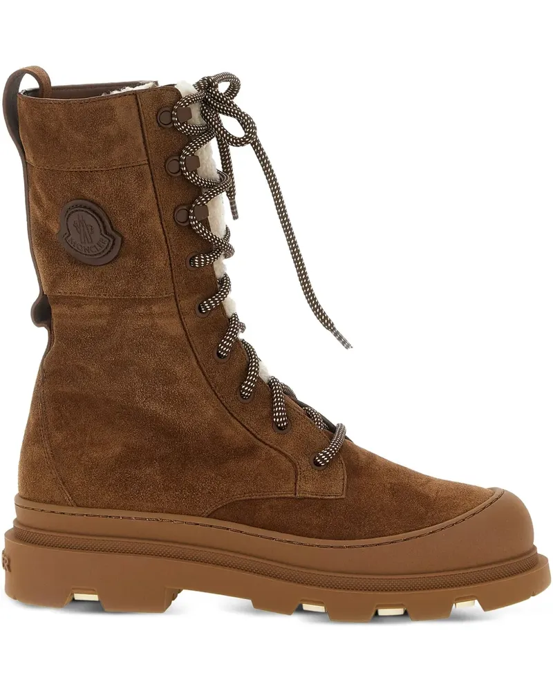 Moncler Vera High-Top-Stiefel mit Shearling - Braun Braun
