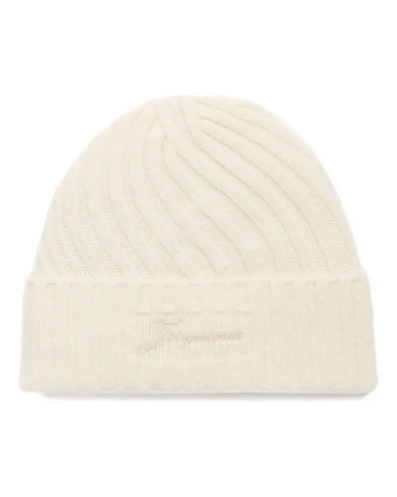 Jacquemus Gerippte Beanie - Nude Nude
