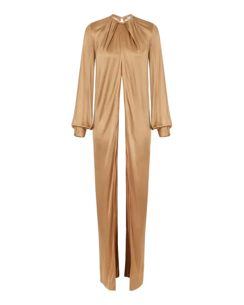 Elisabetta Franchi Bluse aus glänzendem Jersey - Nude Nude