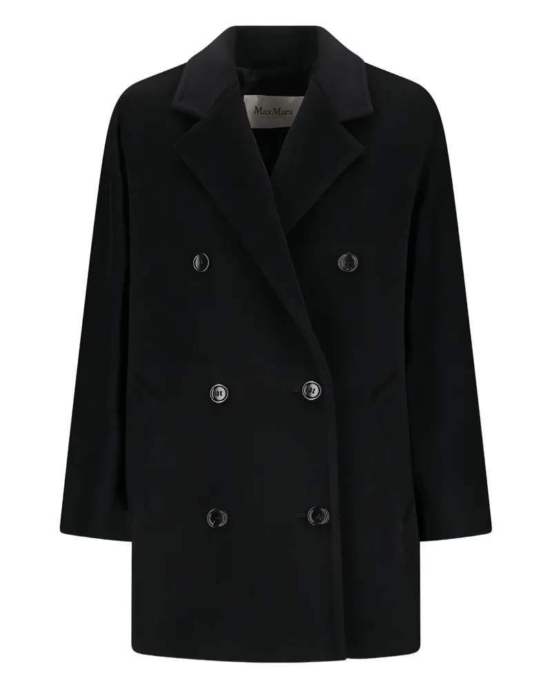 Max Mara Doppelreihiger Mantel - Schwarz Schwarz