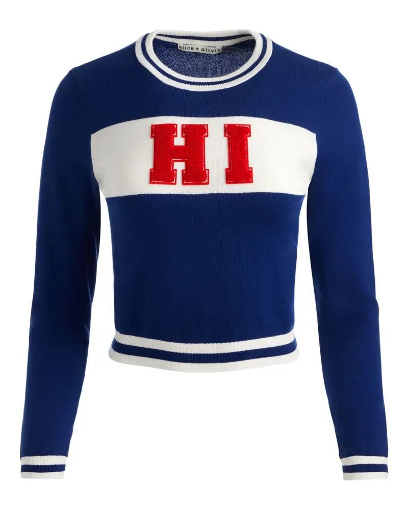 Alice + Olivia Carolann Pullover mit Applikation - Blau Blau