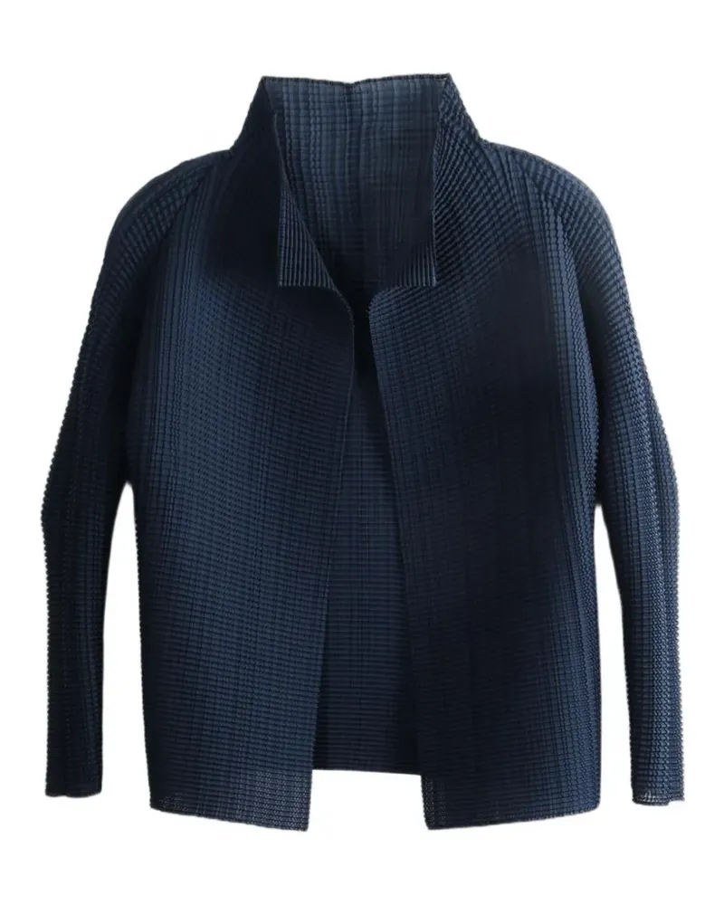 Issey Miyake Woolly Pleats-68 Jacke mit Falten - Blau Blau