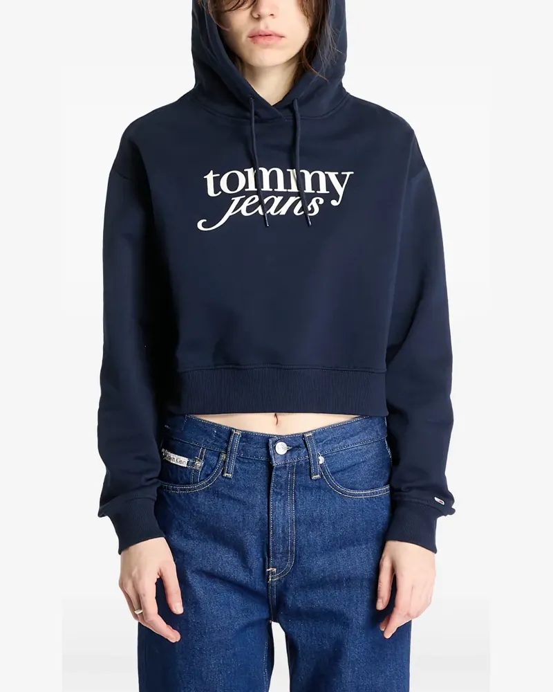 Tommy Hilfiger Cropped-Hoodie - Blau Blau
