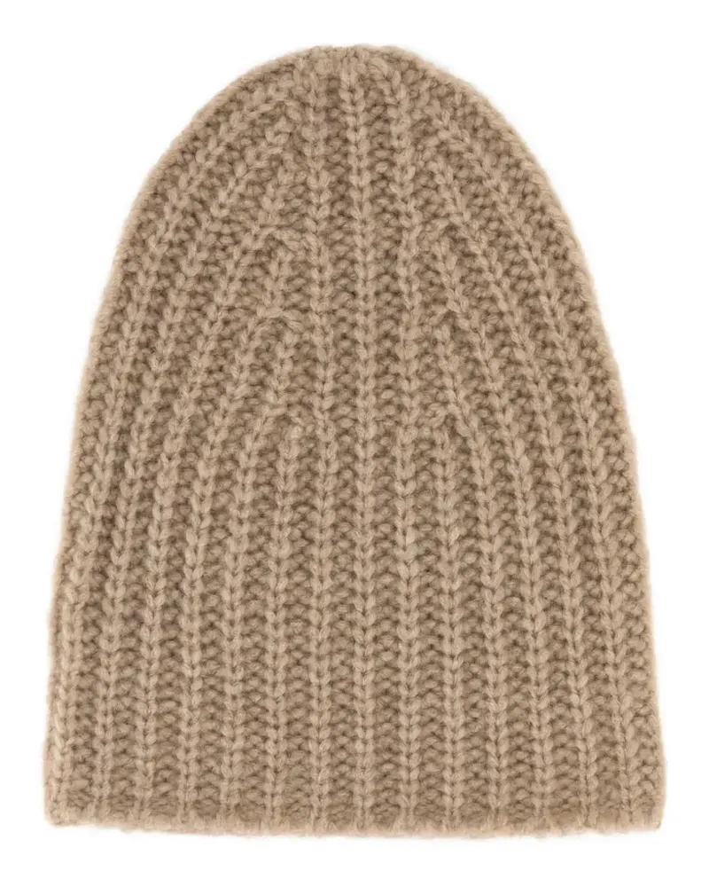The Row Gerippte Cappuccino Beanie - Nude Nude