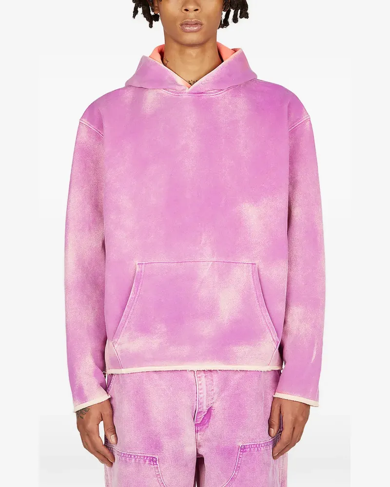 NotSoNormal Ausgeblichener Hoodie mit Kordelzug - Violett Violett