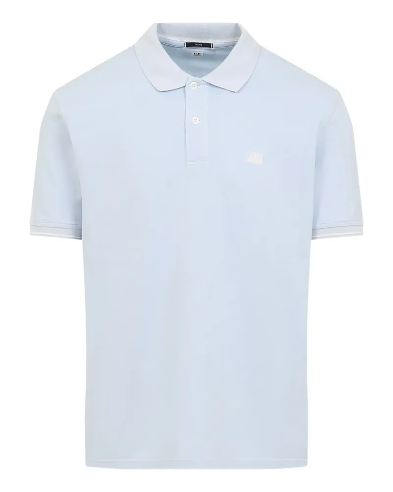 C.P. Company Poloshirt mit Logo-Patch - Blau Blau