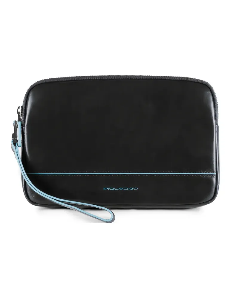 Piquadro leather wristlet clutch bag - Schwarz Schwarz