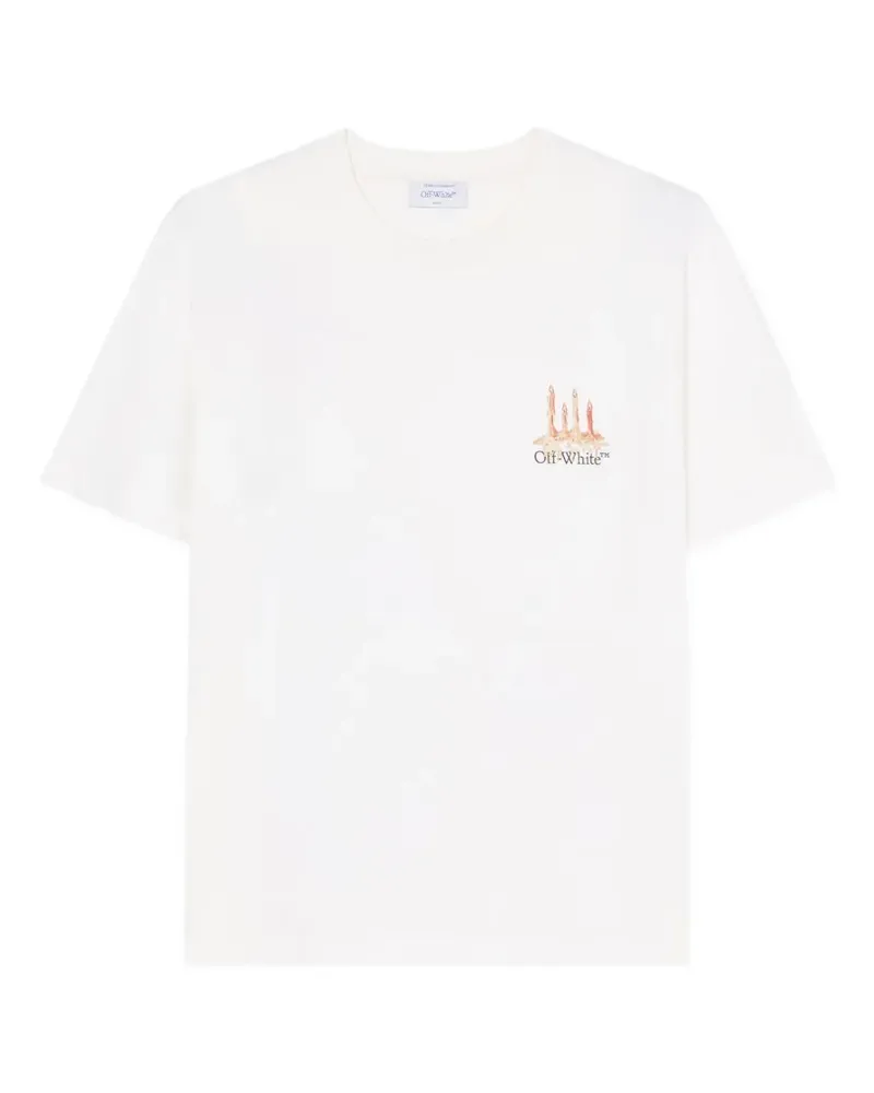 OFF-WHITE T-Shirt mit Logo-Grafik - Weiß Weiß