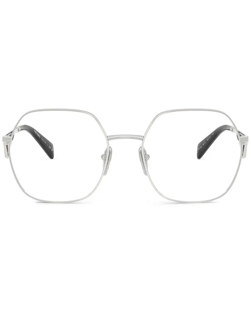 Prada Brille mit geometrischem Gestell - Silber Silber