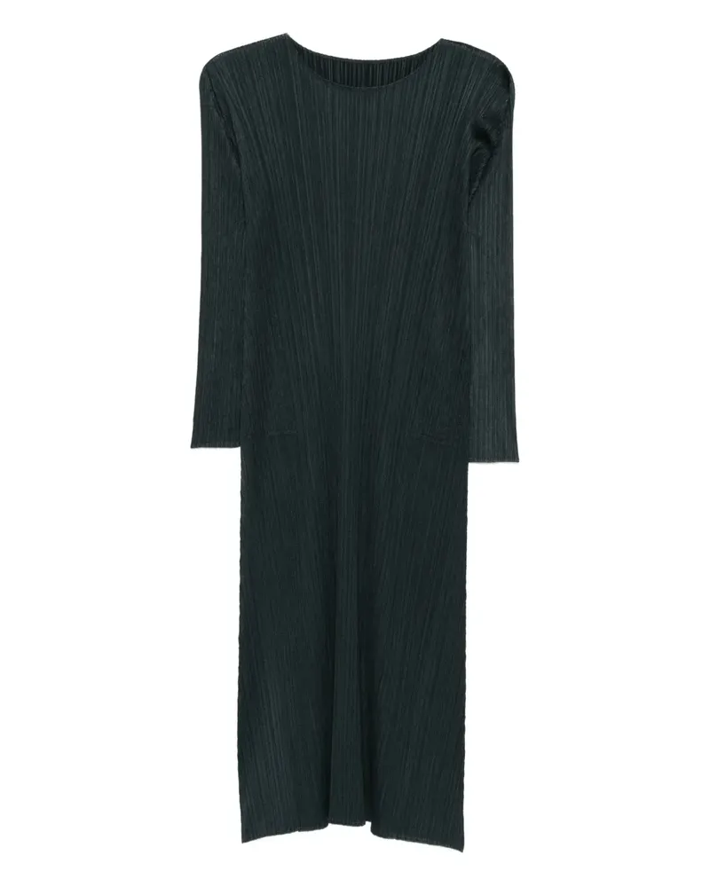 Issey Miyake Midikleid mit Falten - Grau Grau