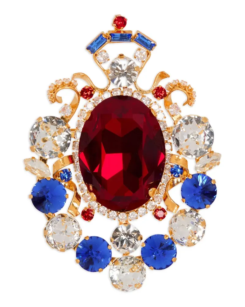 Balmain Anstecknadel mit Kristallen - Gold Gold