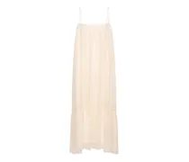 Chiffonkleid in A-Linie - Nude