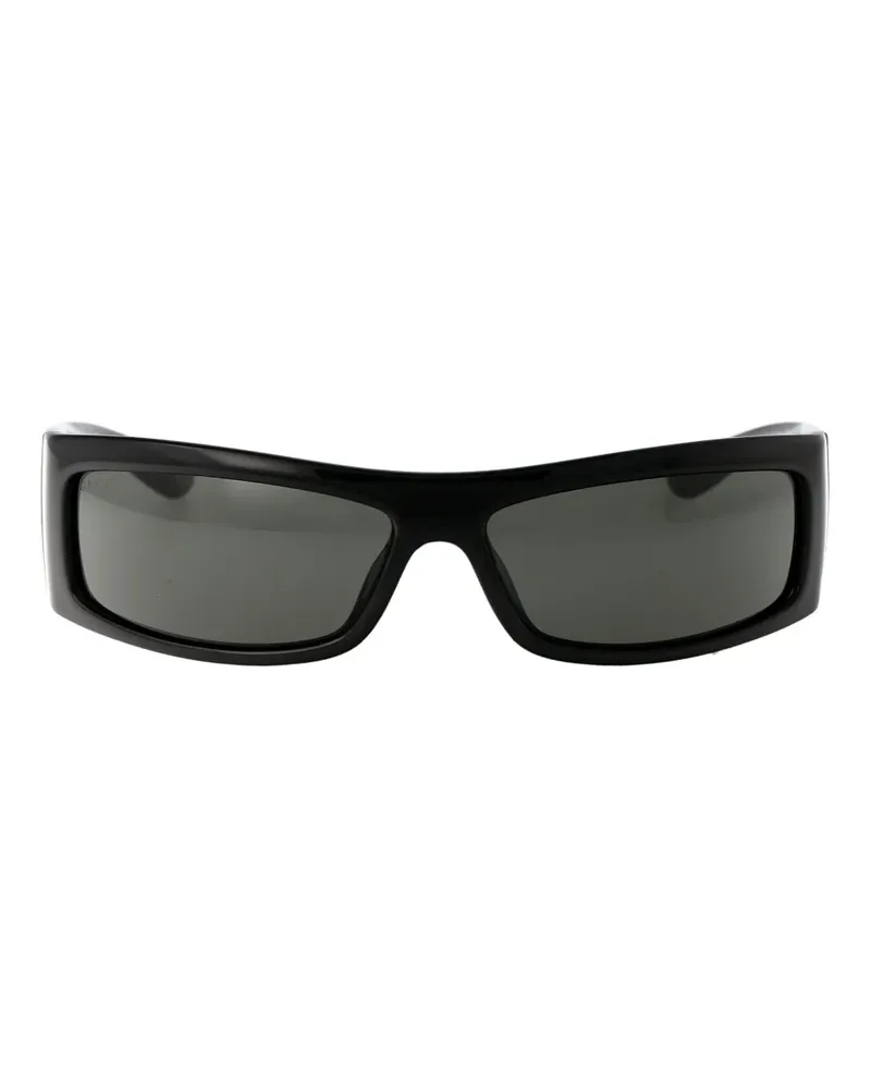 Gucci Sonnenbrille mit eckigem Gestell - Schwarz Schwarz