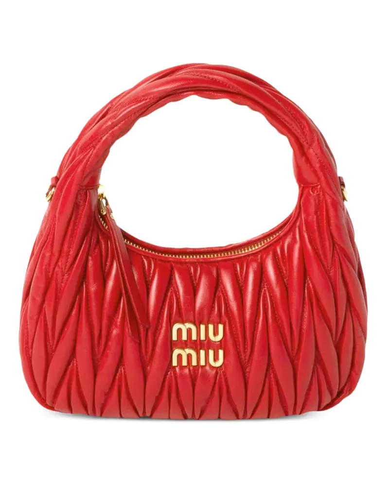 Miu Miu Wander matelassé nappa leather bag - Rot Rot