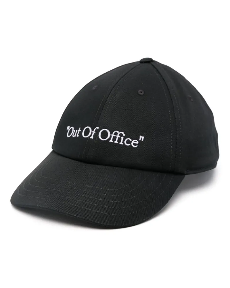 OFF-WHITE Out of Office Baseballkappe - Schwarz Schwarz
