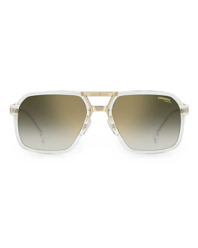 Carrera Victory Sonnenbrille mit eckigem Gestell - Weiß Weiß