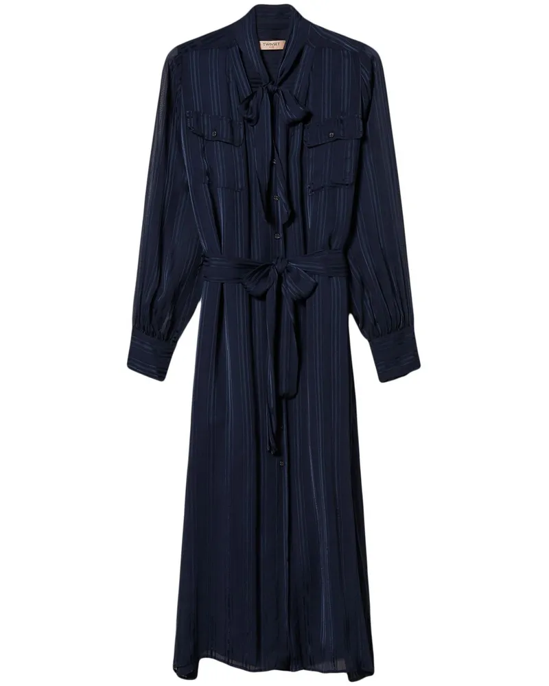 Twin-Set Georgette-Hemdkleid - Blau Blau