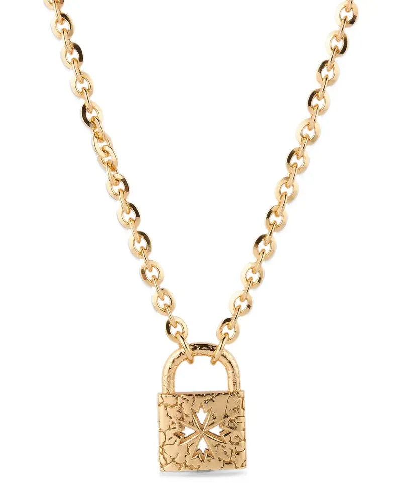 Emanuele Bicocchi Large Logo Lock necklace - Gold Gold