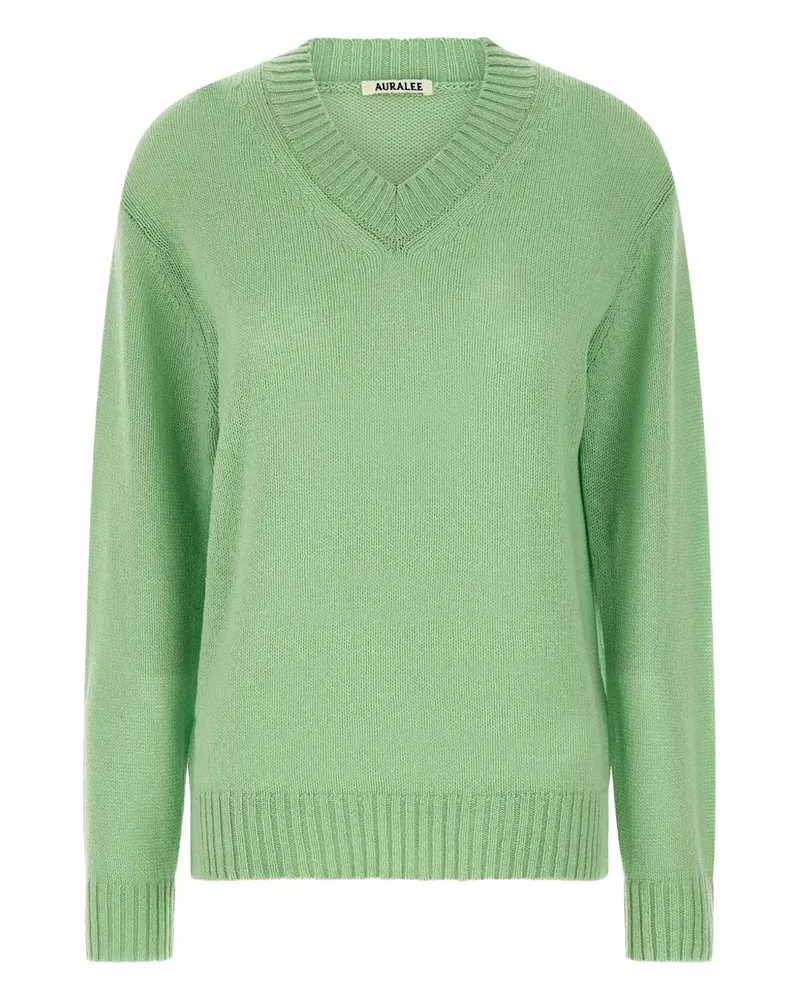 AURALEE V-neck sweater - Grün Grün