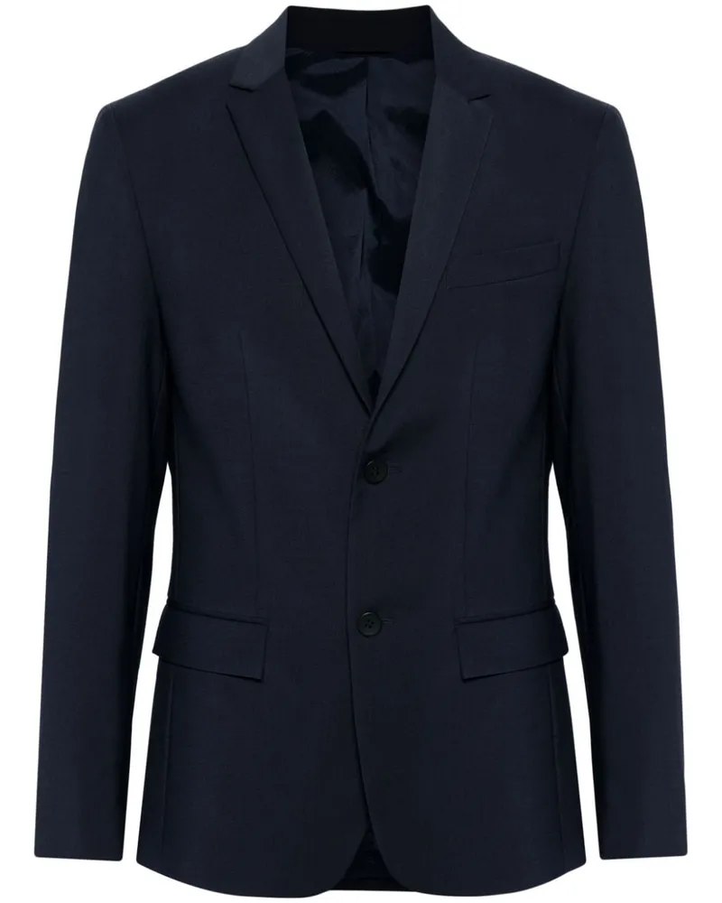Calvin Klein twill-weave single-breasted blazer - Blau Blau
