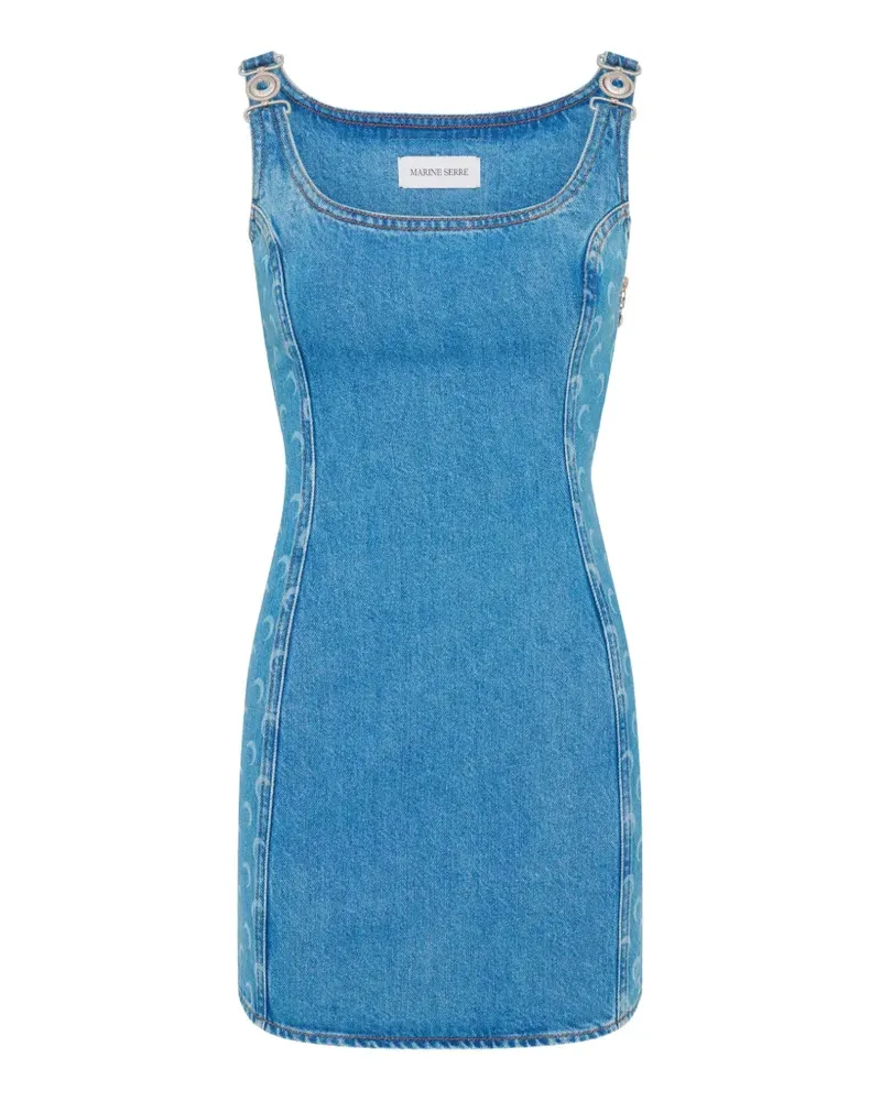 Marine Serre Ärmelloses Moon Laser Minikleid - Blau Blau