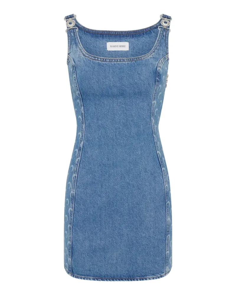Marine Serre Ärmelloses Moon Laser Minikleid - Blau Blau