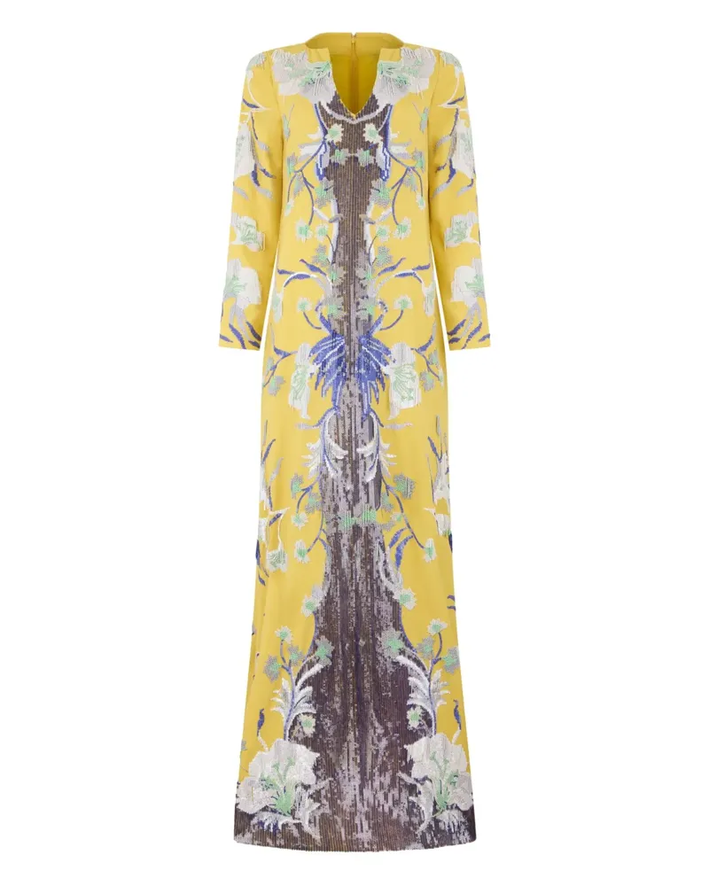 Valentino Garavani sequin-embellished maxi dress - Gelb Gelb