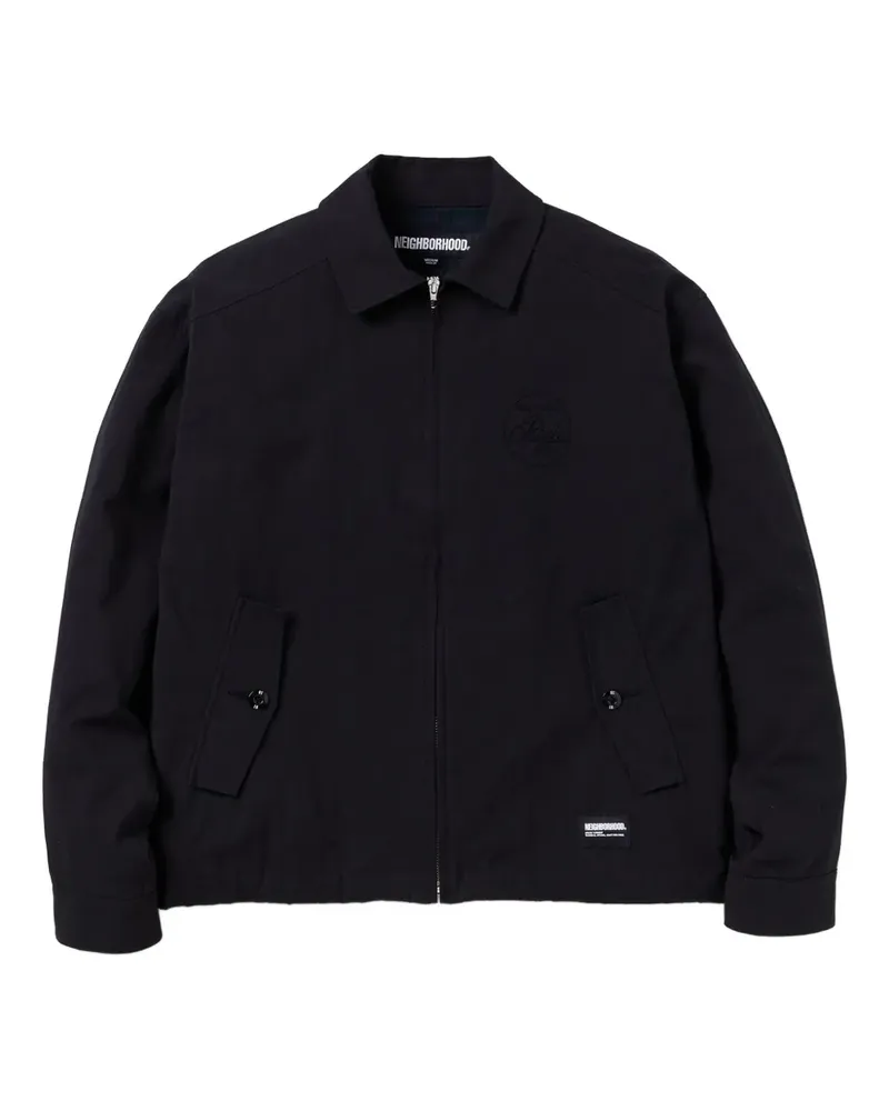 Neighborhood Hemdjacke mit Logo-Stickerei - Schwarz Schwarz