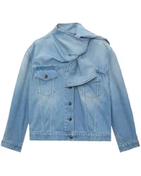 MSGM Jacke mit Schleifenkragen Blau